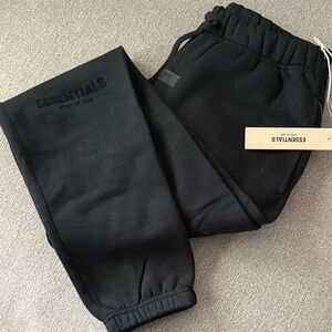 Essentials Jet Black Joggers